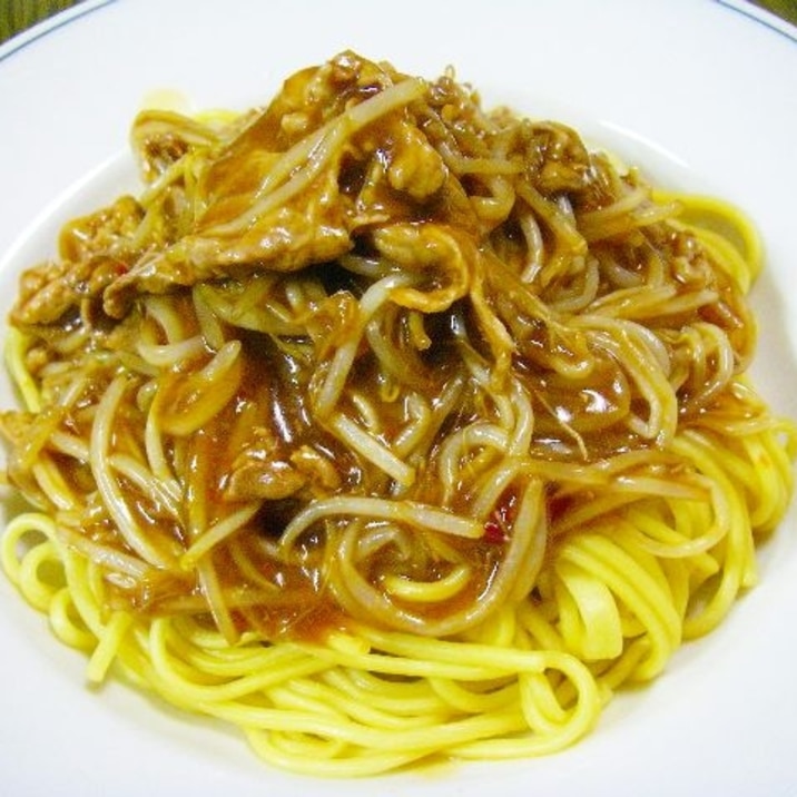 簡単!節約レシピ!もやしの麻婆餡かけそば!